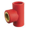 T-piece 90° Series: Red pipe PP-RS SDR 7.4 Plastic welded sleeve/Internal thread (BSPP) 25mmx1/2"
